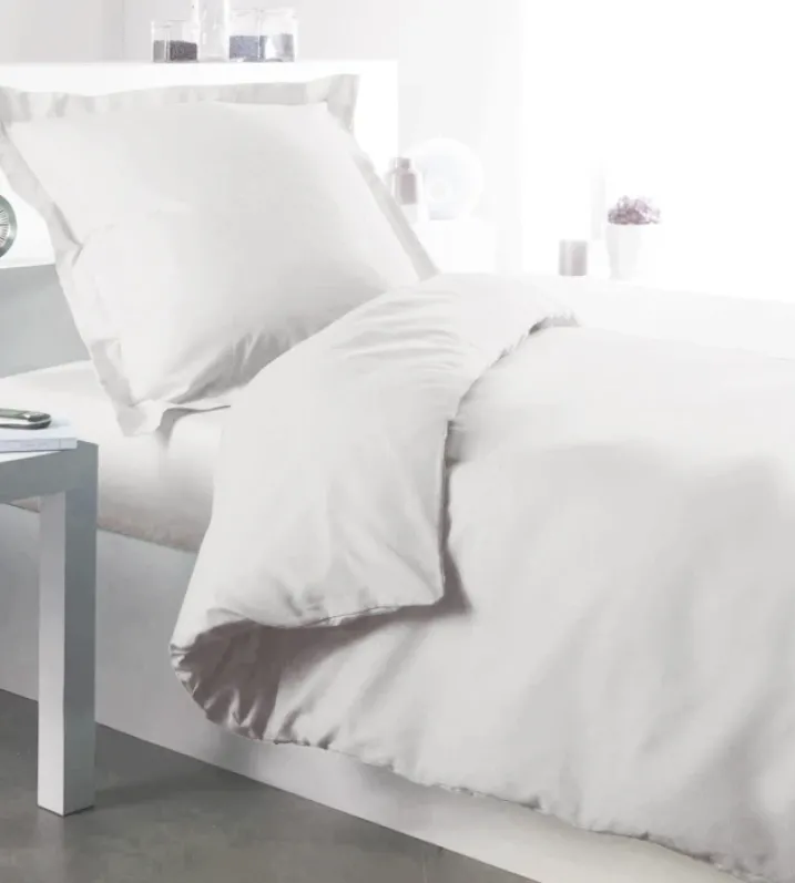 Housse de couette en coton blanc