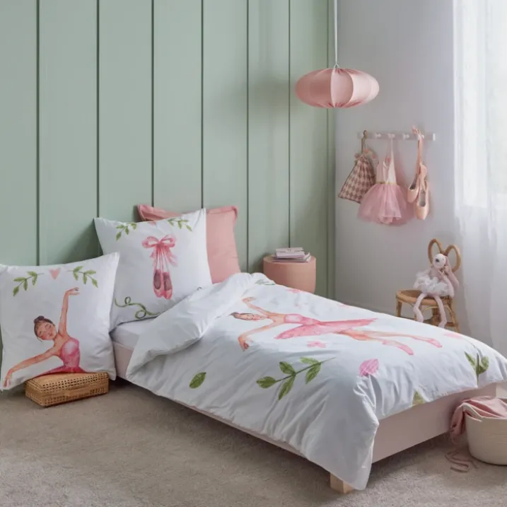 Housse de couette enfant percale de coton danseuse étoile