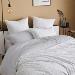 Housse de couette en percale au style géométrique
