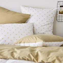 Housse de couette en percale au style géométrique