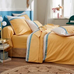 Housse de couette percale avec galon