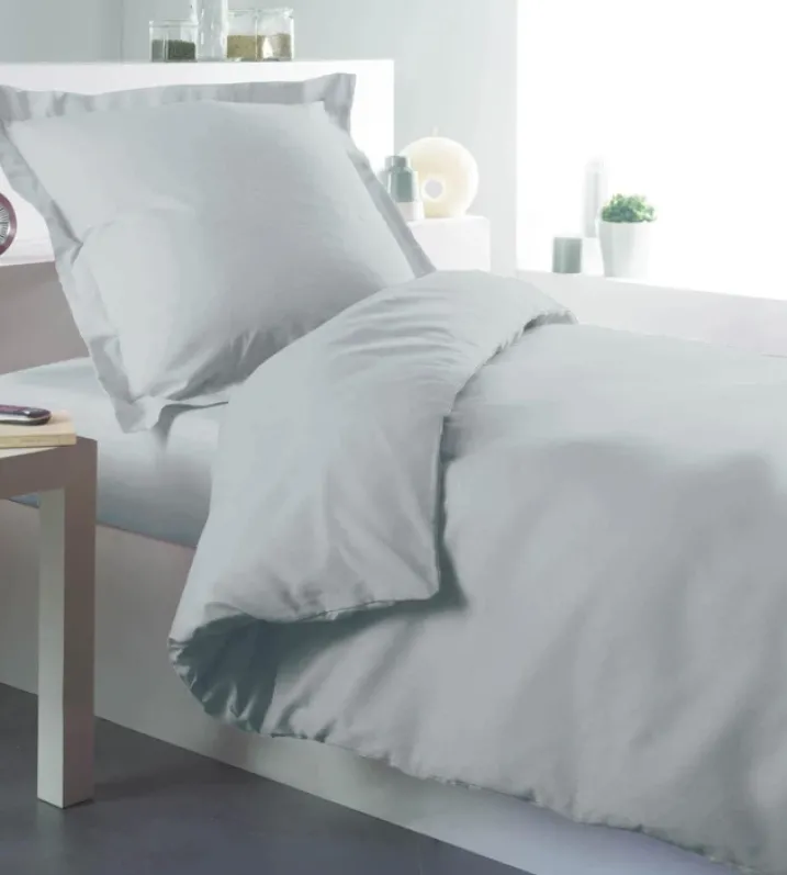 Housse de couette percale 140 x 200 cm unie