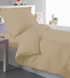 Housse de couette percale 140 x 200 cm unie