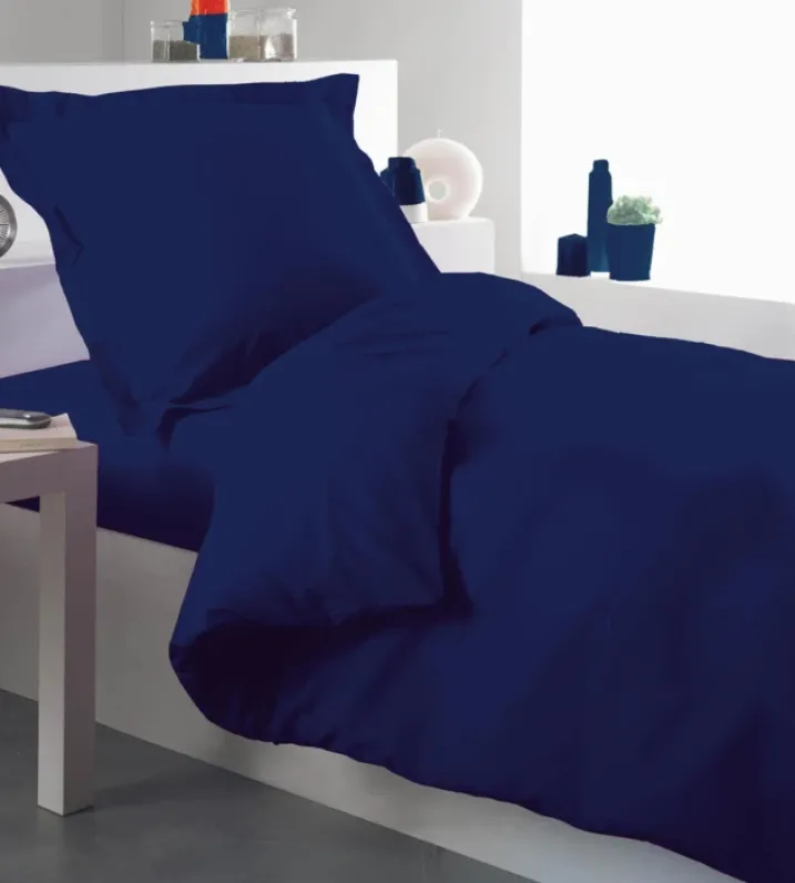 Housse de couette percale 140 x 200 cm unie