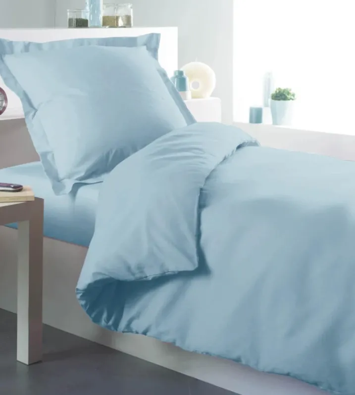 Housse de couette percale 140 x 200 cm unie