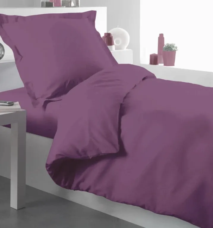 Housse de couette percale 140 x 200 cm unie