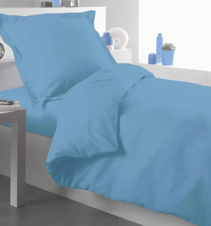 Housse de couette percale 140 x 200 cm unie