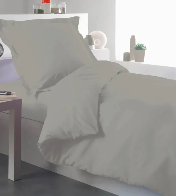 Housse de couette percale 140 x 200 cm unie