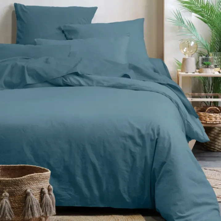 Housse de couette unie en coton bio