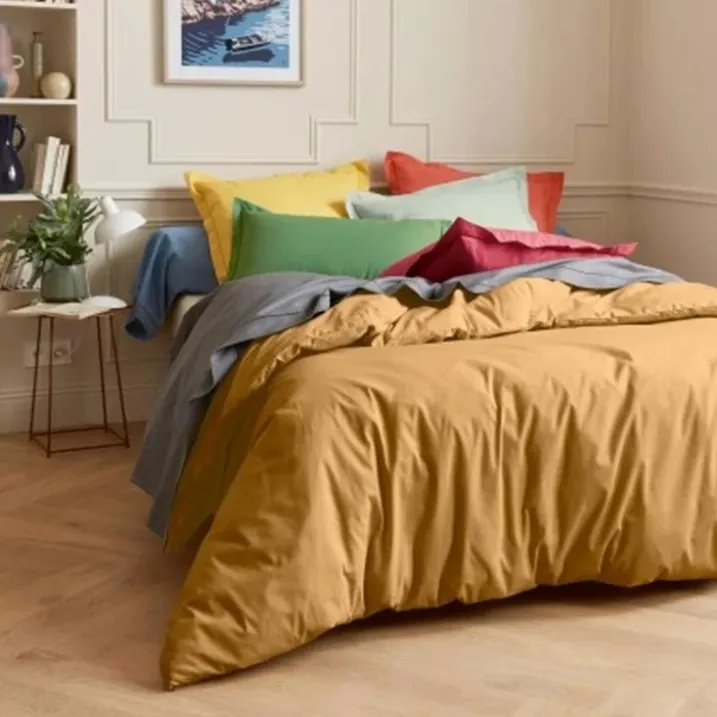 Housse de Couette Unie en 100 % Coton