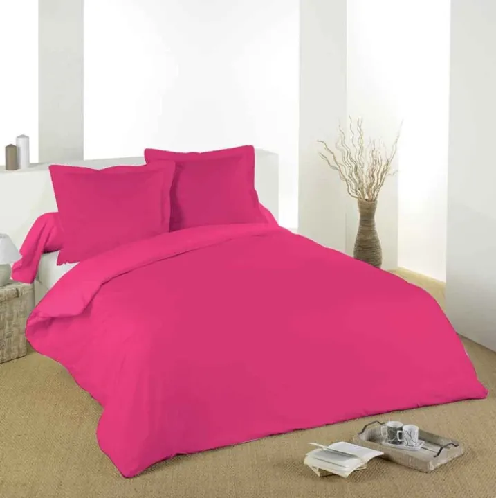 Housse de couette unie en coton