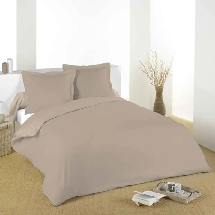 Housse de couette unie en coton
