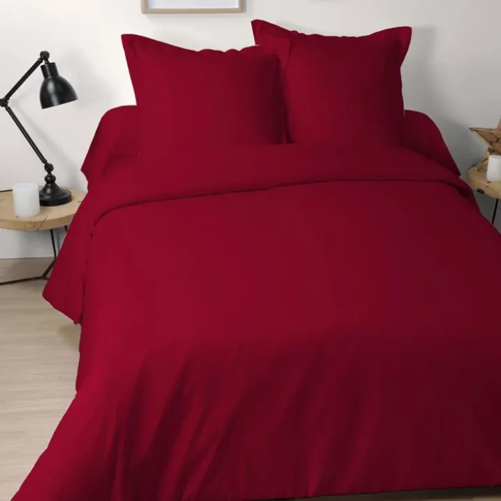 Housse de couette unie en coton