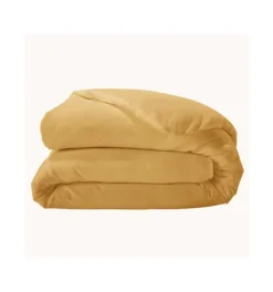 Housse de couette unie en percale de coton