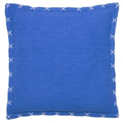 Housse de coussin brodée avec motifs en croix