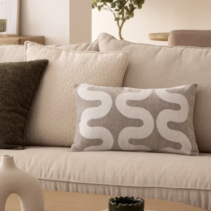 Housse de coussin chenille design