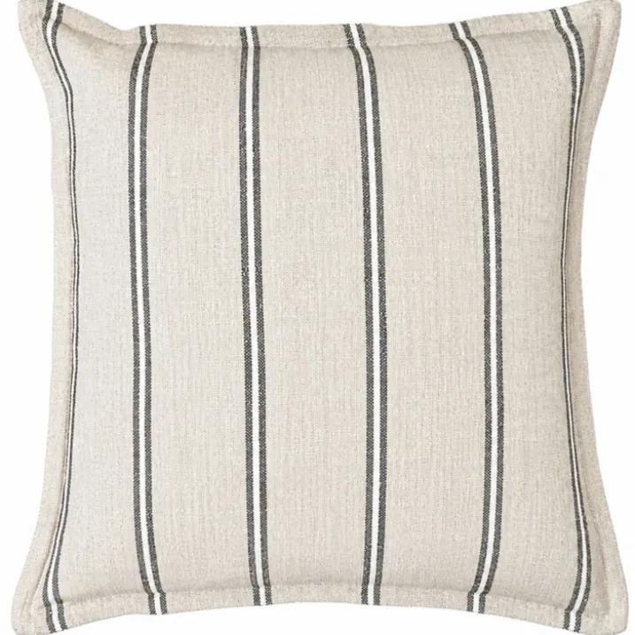Housse de coussin 100% coton rayures rustiques LOURMARIN