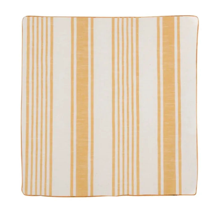 Housse de coussin effet rayures d'antan