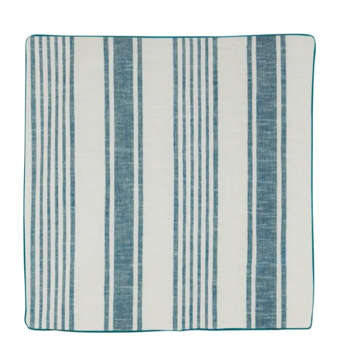 Housse de coussin effet rayures d'antan
