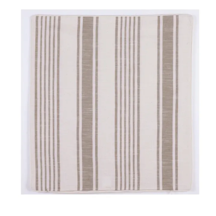 Housse de coussin effet rayures d'antan