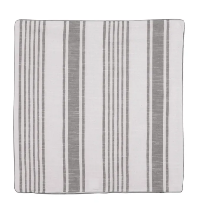 Housse de coussin effet rayures d'antan