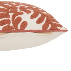 Housse de coussin en coton motif végétal