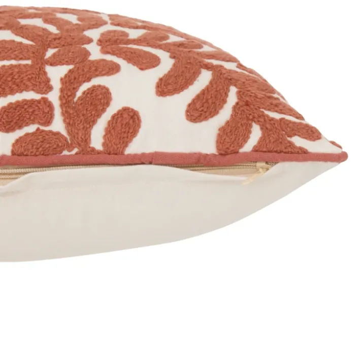 Housse de coussin en coton motif végétal