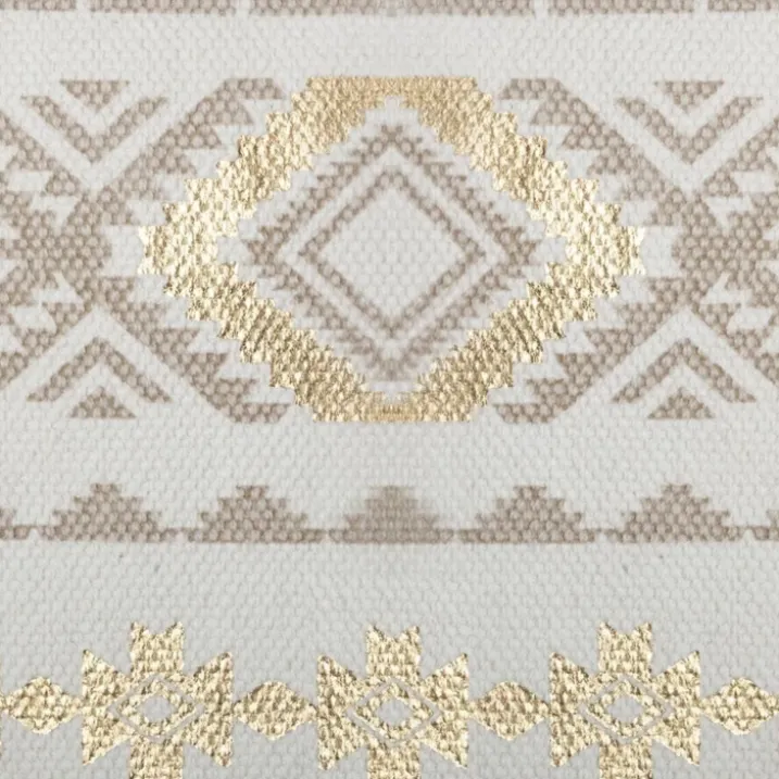 Housse de coussin ethnique et or