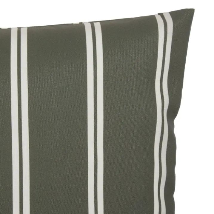 Housse de coussin extérieur rectangulaire à rayures