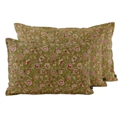 Housse de coussin floral en lin lavé SAMARA HAOMY