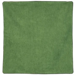 Housse de coussin passepoilée effet velours