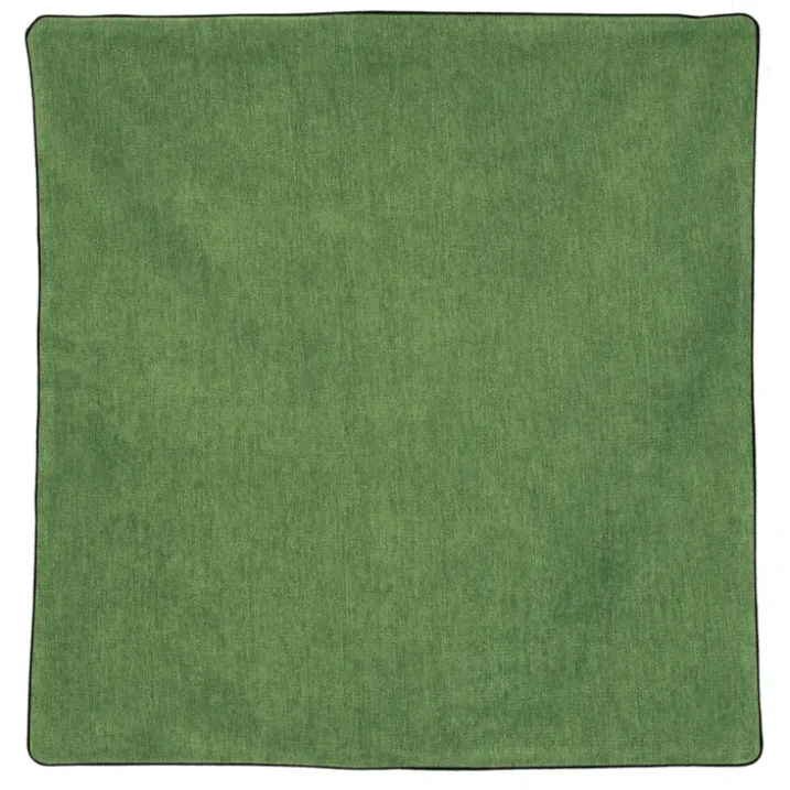 Housse de coussin passepoilée effet velours
