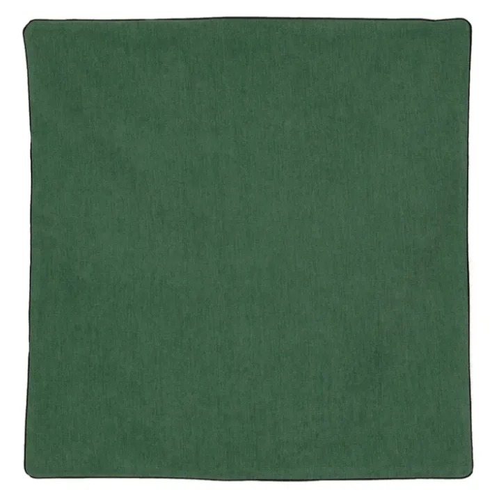Housse de coussin passepoilée effet velours