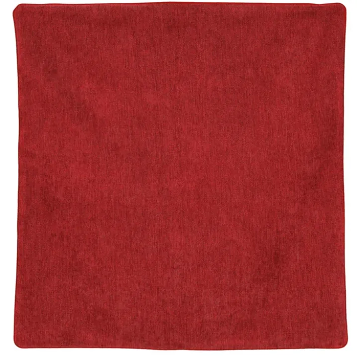 Housse de coussin passepoilée effet velours
