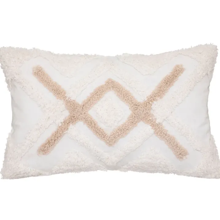 Housse de coussin rectangulaire tuftée