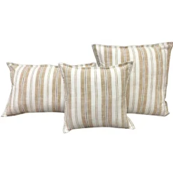 Housse de coussinrecto-verso 100% coton rayures tapissier LOURMARIN