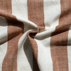 Housse de coussin recto-verso 100% coton rayures et vichy LOURMARIN
