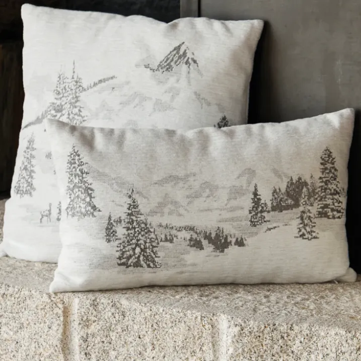 Housse de Coussin Sapins Enneigés