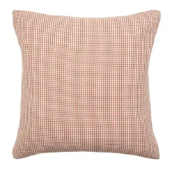 Housse de coussin vichy 100% coton lavé