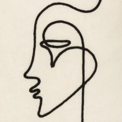 Housse de coussin visage en corde