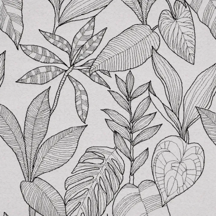 Jeté de lit aux feuilles stylisées