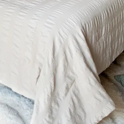 Jeté de lit Effet Seersucker