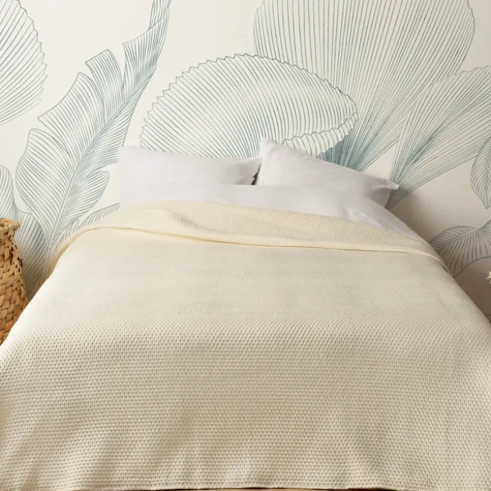 Jeté de lit matelassé léger motif capitonné