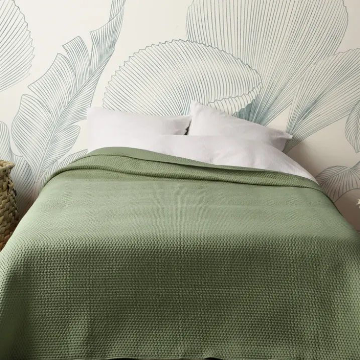 Jeté de lit matelassé léger motif capitonné