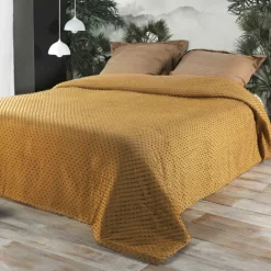 Jeté de lit à petits pompons