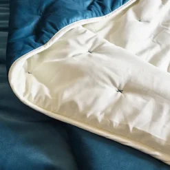 Jeté de lit réversible en velours et microfibre