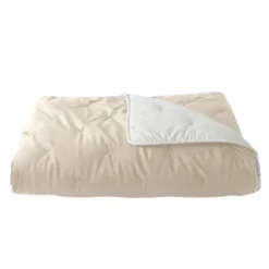 Jeté de lit réversible en velours et microfibre