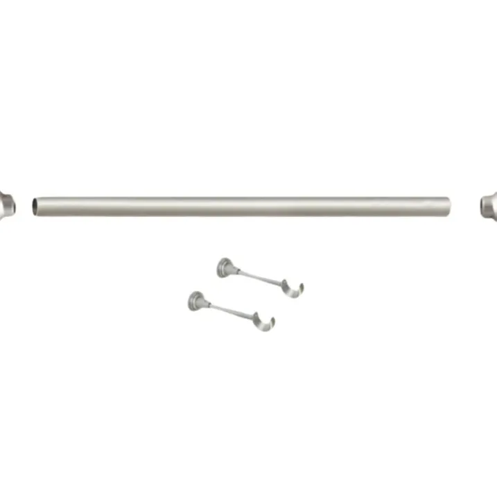 Kit de tringle argent mat 1.5 m x 28 mm