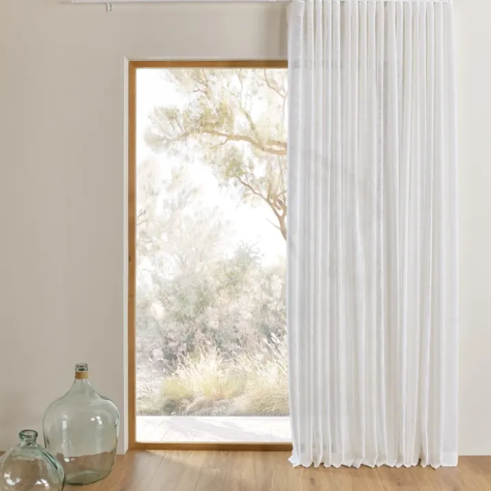 Kit rail extensible + Voilage poly-lin wave