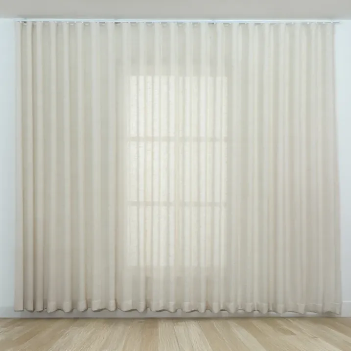 Kit rail extensible + Voilage poly-lin wave